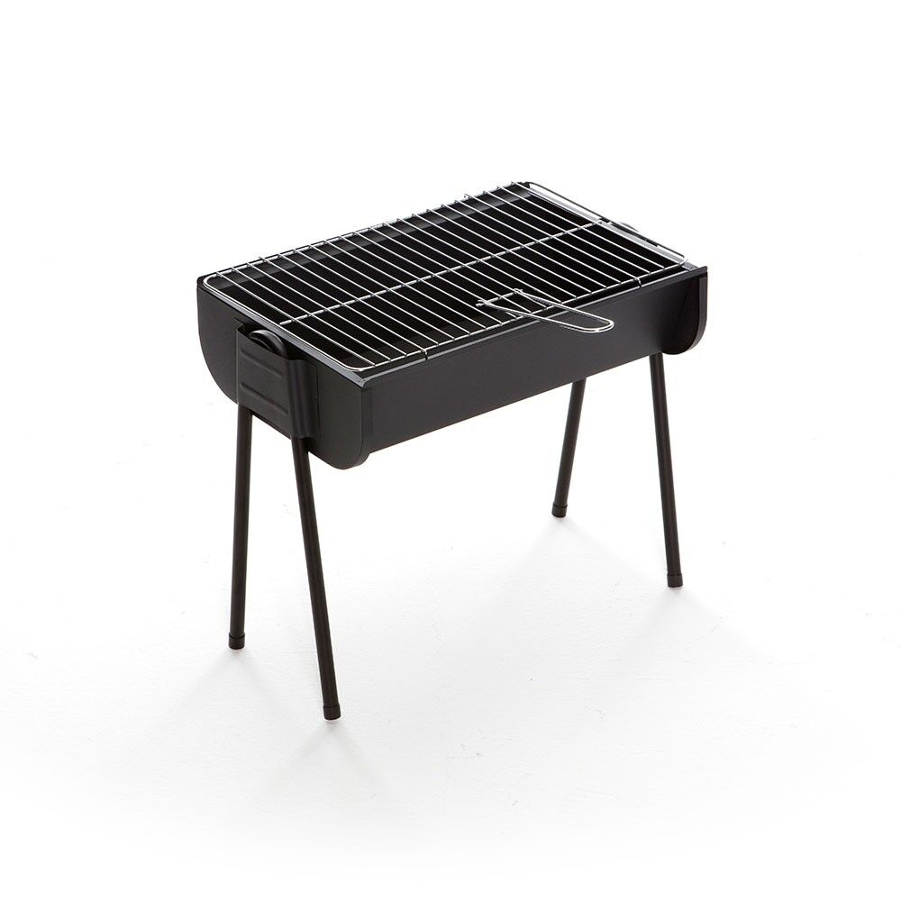 Caesaroo Barbecue a carbonella portatile Lyon con struttura in acciaio   nero