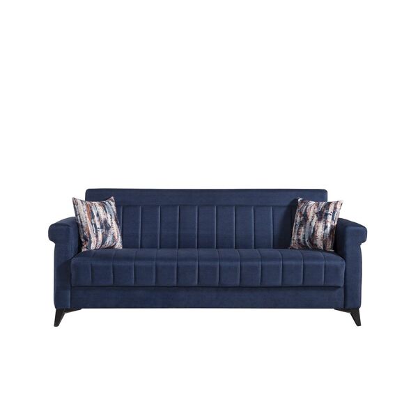 caesaroo divano letto tre posti 215x85 cm zurigo colore blu   blu
