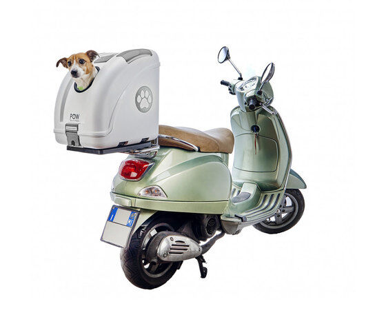 PET ON WHEELS Trasportino Cane Gatto Animali Moto Auto Pow Fino A 10kg Chiaro