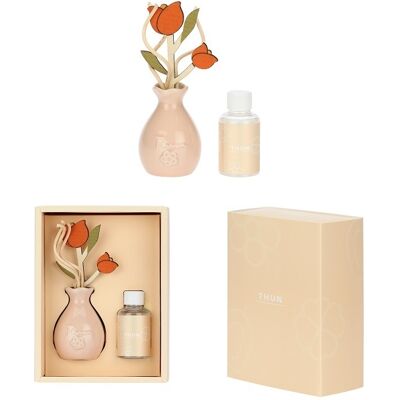 THUN SpA THUN Diffusore con Bacchette e Ricarica Decoro Tulipano Profumazione a Lunga Durata THUN SpA THUN Diffusore con Bacchette e Ricarica Decoro Tulipano Profumazione a Lunga Durata