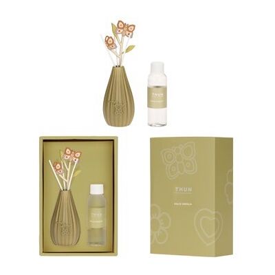 THUN Diffusore Bulbo Oliva - Profumatore d'ambiente in ceramica per la casa, cofanetto da 100 ml THUN Diffusore Bulbo Oliva - Profumatore d'ambiente in ceramica per la casa, cofanetto da 100 ml