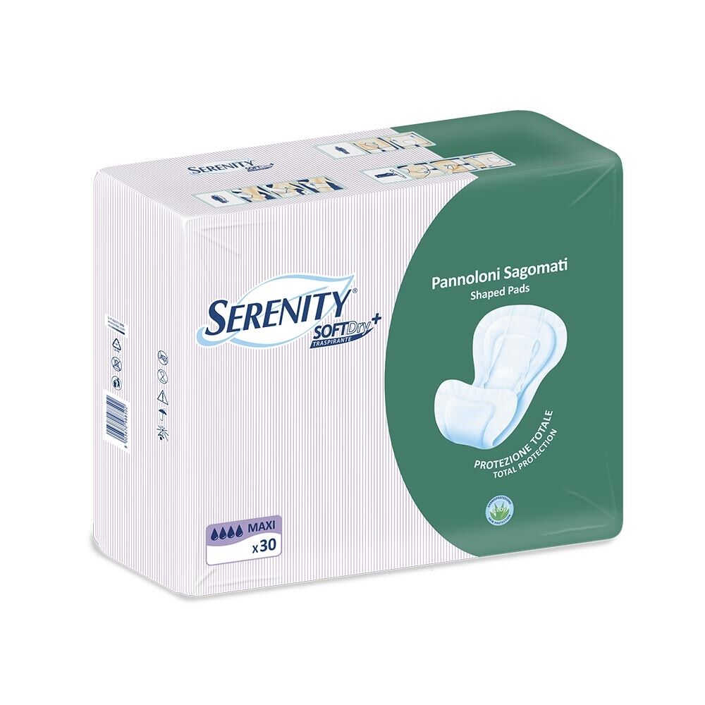 Serenity Soft Dry+ - Pannoloni Sagomati Maxi, 30 pannoloni