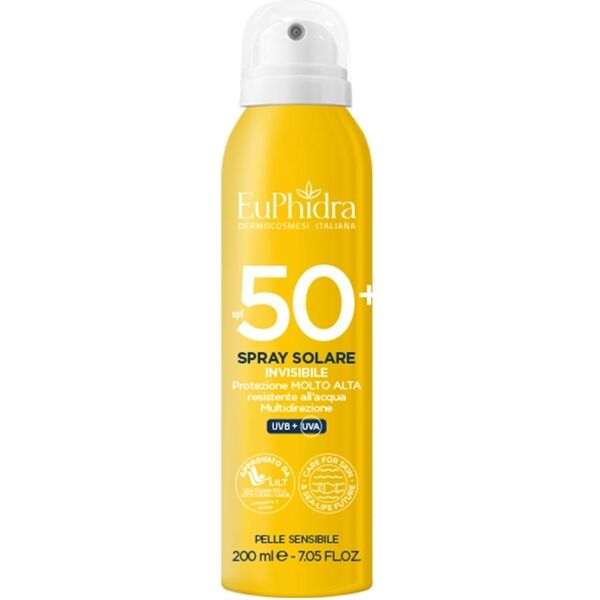 euphidra sole euphidra solari - spray solare invisibile corpo spf50+, 200ml