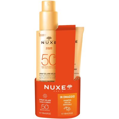 Nuxe Sun Duo Latte Solare Spray Viso E Corpo SPF50 150ml + Shampoo Doposole 100ml Nuxe Sun Duo Latte Solare Spray Viso E Corpo SPF50 150ml + Shampoo Doposole 100ml