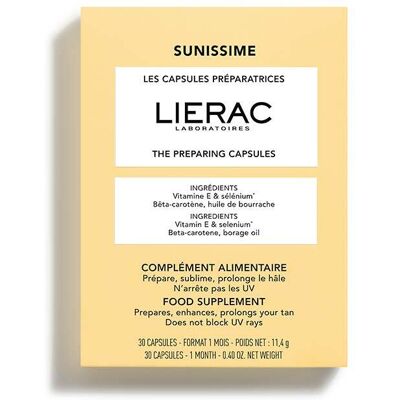 Lierac Sunissime - Capsule Preparatrici Integratore Prepara la Pelle al Sole Sublima e Prolunga l'Abbronzatura, 30 Capsule Lierac Sunissime - Capsule Preparatrici Integratore Prepara la Pelle al Sole Sublima e Prolunga l'Abbronzatura, 30 Capsule