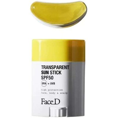 Face D Transparent Sun Stick SPF50+ Stick solare viso e corpo trasparente, 20g Face D Transparent Sun Stick SPF50+ Stick solare viso e corpo trasparente, 20g