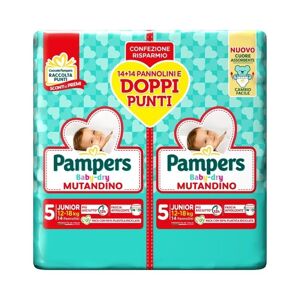 Pampers Baby Dry - Mutandino Junior Taglia 5 Maxi 12-18Kg, 28 pannolini