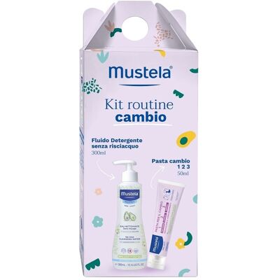 Mustela Kit Routine Cambio - Kit per detergere e proteggere la pelle del neonato, 300 ml e 50 ml Mustela Kit Routine Cambio - Kit per detergere e proteggere la pelle del neonato, 300 ml e 50 ml