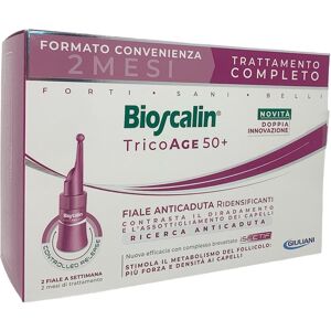 Bioscalin Tricoage 50+ - Fiale Capelli Anticaduta Ridensificanti Donna, 16 fiale