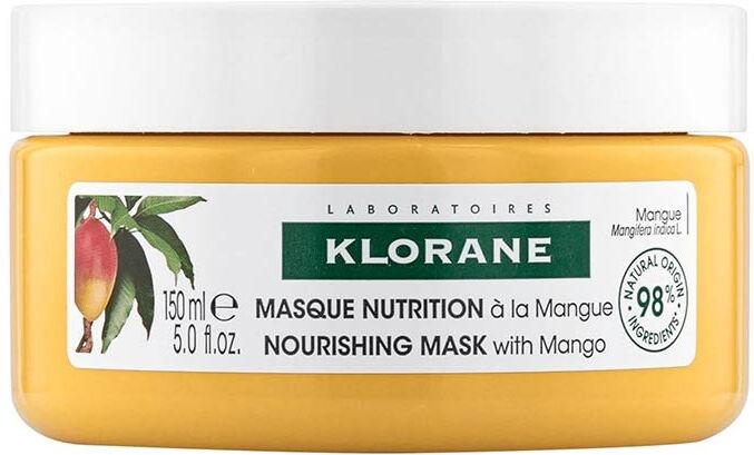 Klorane Capelli Klorane Burro di Mango - Maschera Nutritiva e Ristrutturante Riparatrice, 150ml