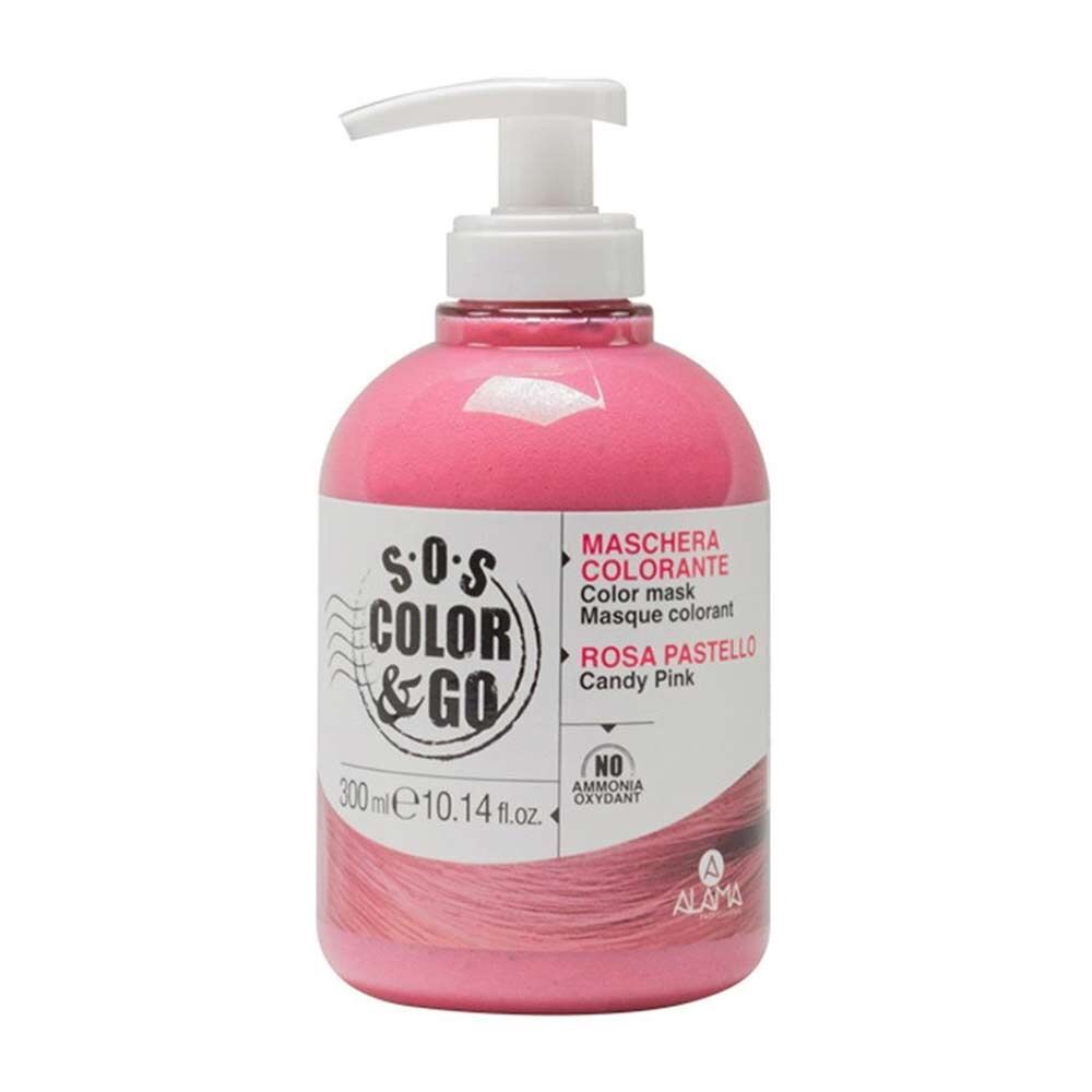 SOS Color & Go Maschera Colorata Condizionante Rosa Pastello, 300ml
