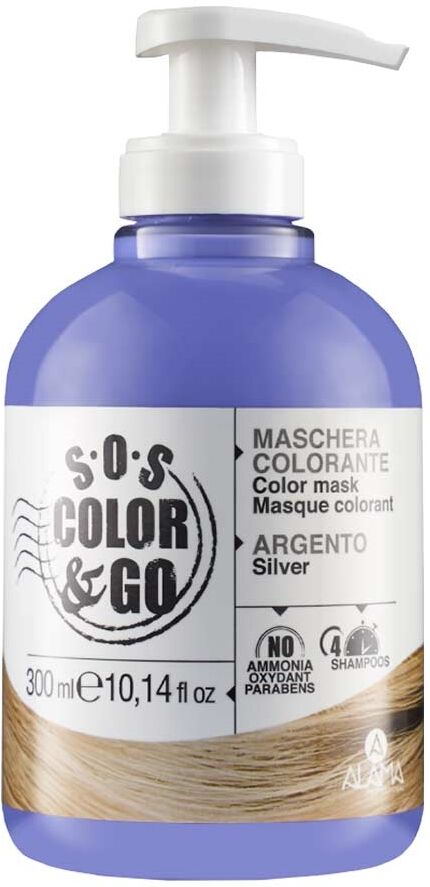 SOS Color & Go Maschera Colorante Argento Effetto Colorazione Riflessante, 300ml