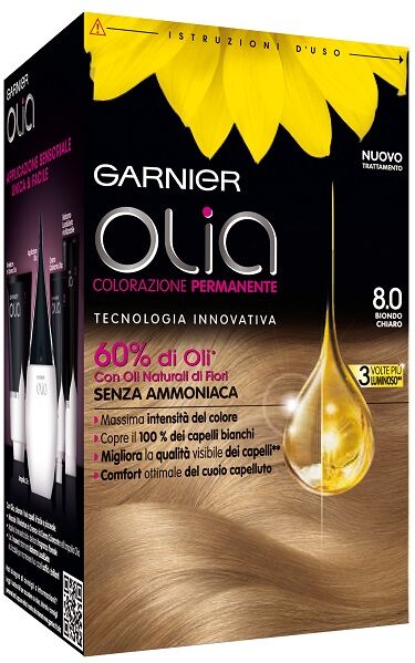 Garnier Olia - Colorazione Capelli Senza Ammoniaca 8.0 Biondo Chiaro