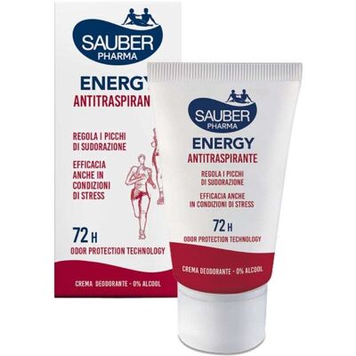 Sauber Deo 72h Energy - Deodorante in crema antitraspirante per l'ipersudorazione, 35 ml Sauber Deo 72h Energy - Deodorante in crema antitraspirante per l'ipersudorazione, 35 ml