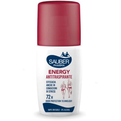 Sauber Deo 72H Energy Vapo - Deodorante antitraspirante spray per l'ipersudorazione, 90 ml Sauber Deo 72H Energy Vapo - Deodorante antitraspirante spray per l'ipersudorazione, 90 ml