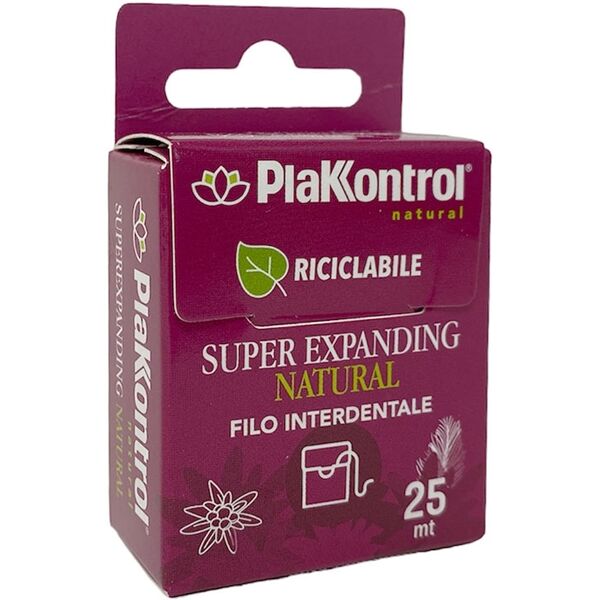 ideco plakkontrol - super expanding natural filo interdentale 25 mt, 1 pezzo