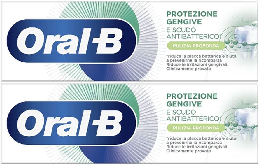 Oral-B Protezione Gengive e Scudo Antibatterico Pulizia Profonda, 2 x 75ml