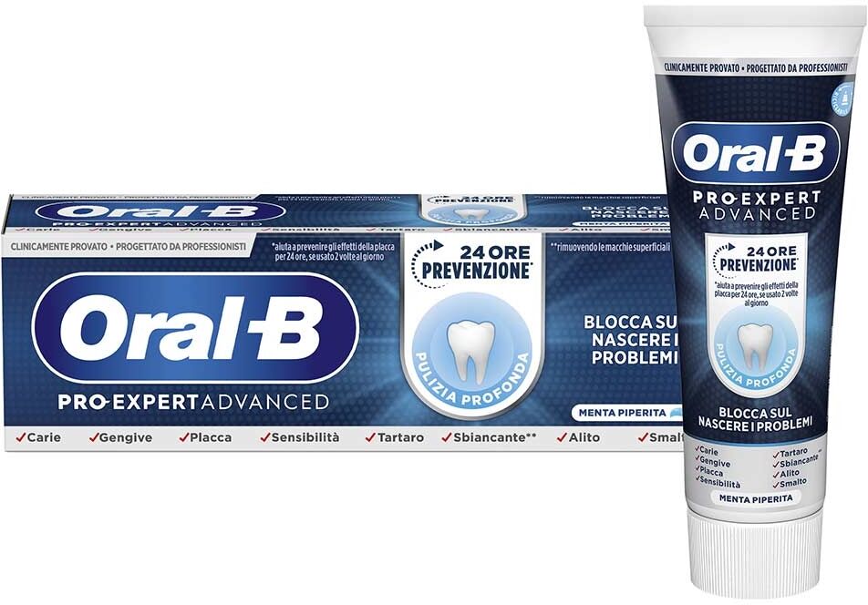 Oral-B Dentifricio Pro-Expert Pulizia Profonda Protezione per 24 Ore, 75ml