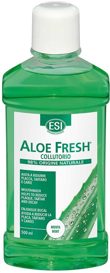 ESI Aloe Fresh - Collutorio Antibatterico Azione Retard Gusto Menta Forte, 500ml