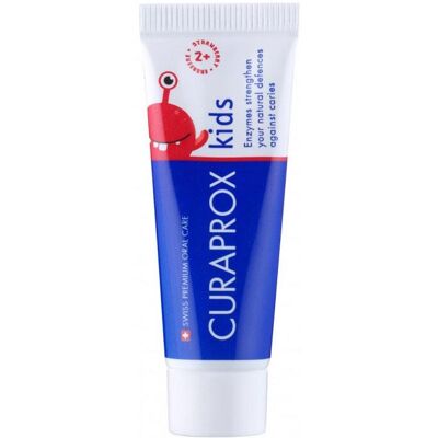 Curaprox Dentifricio Kids Fragola dai 2 Anni 950ppm Formato Viaggio, 10ml Curaprox Dentifricio Kids Fragola dai 2 Anni 950ppm Formato Viaggio, 10ml