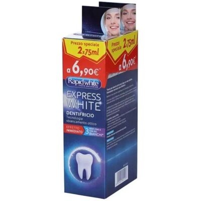 Bionike Rapid White Dentifricio - Sbiancante, 2x75ml Bionike Rapid White Dentifricio - Sbiancante, 2x75ml
