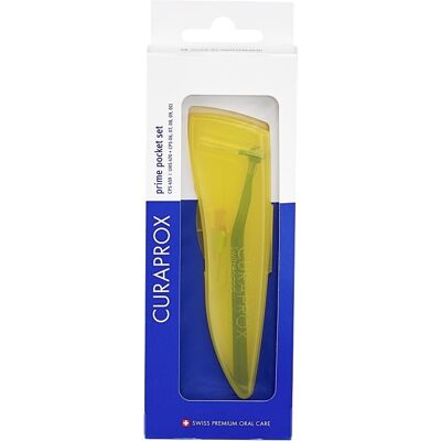 Curaprox Cps 459 Prime Pocket - Set per la pulizia dei denti, 1 manico 5 scovolini Curaprox Cps 459 Prime Pocket - Set per la pulizia dei denti, 1 manico 5 scovolini