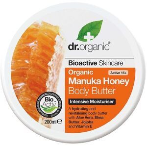 Dr. Organic Limited Manuka Honey - Burro Corpo Idratante per Pelle Secca, 200ml