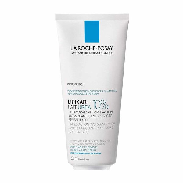 la roche-posay lipikar - latte urea 10% lozione idratante pelle ruvida, 200ml