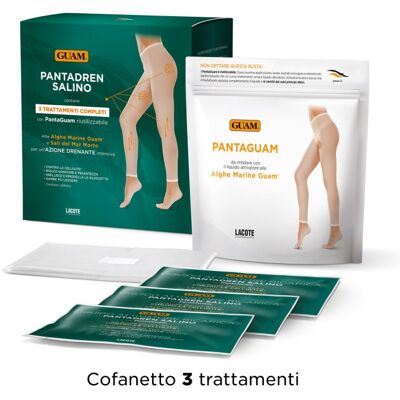 Guam Pantadren Salino Trattamento anticellulite con azione drenante, 3 trattamenti completi Guam Pantadren Salino Trattamento anticellulite con azione drenante, 3 trattamenti completi