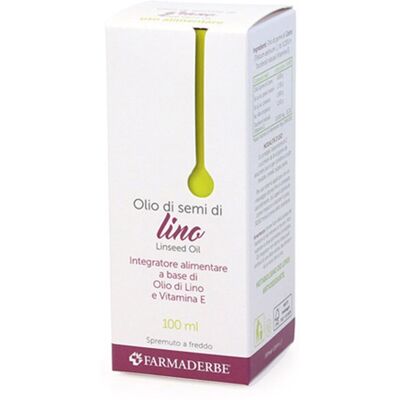 Olio di Semi di Lino Biologico Farmaderbe - Omega 3 & 6 - 100ml Olio di Semi di Lino Biologico Farmaderbe - Omega 3 & 6 - 100ml