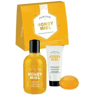 Perlier Honey Miel Cofanetto Regalo Bagno Crema 250ml + Crema Mani 100ml + Sapone 125g Perlier Honey Miel Cofanetto Regalo Bagno Crema 250ml + Crema Mani 100ml + Sapone 125g