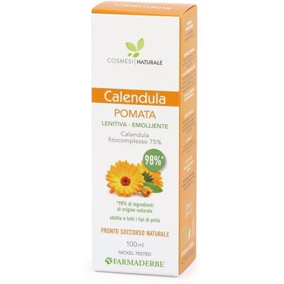 Farmaderbe Calendula Pomata - Pomata idratante e protettiva per le irritazioni cutanee, 100 ml Farmaderbe Calendula Pomata - Pomata idratante e protettiva per le irritazioni cutanee, 100 ml
