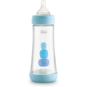 Chicco Perfect 5 - Biberon 4M+ Flusso Veloce Capacità 300ml Azzurro, 1 Pezzo