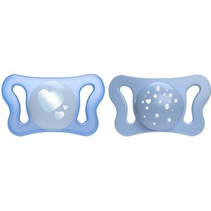 Chicco PhysioForma - Micrò Succhietto 0-2M Tettarella Silicone Azzurro, 2 Pezzi