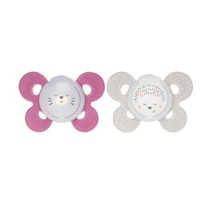 Chicco PhysioForma - Comfort LUMI Succhietto 16-36M in Silicone Rosa, 2 Pezzi