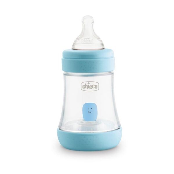 chicco perfect 5 - biberon 0m+ flusso lento capacità 150ml azzurro, 1 pezzo