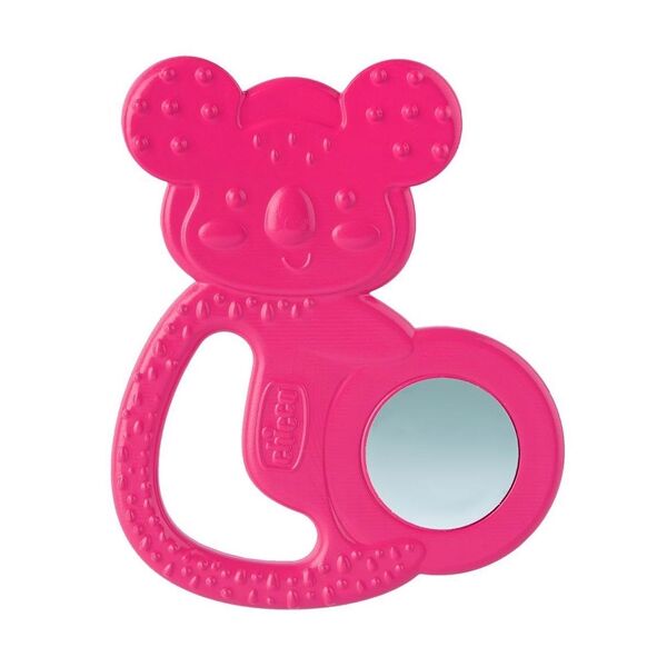 chicco massaggiagengive koala refrigerante in acciaio inox 4m+ rosa, 1 pezzo