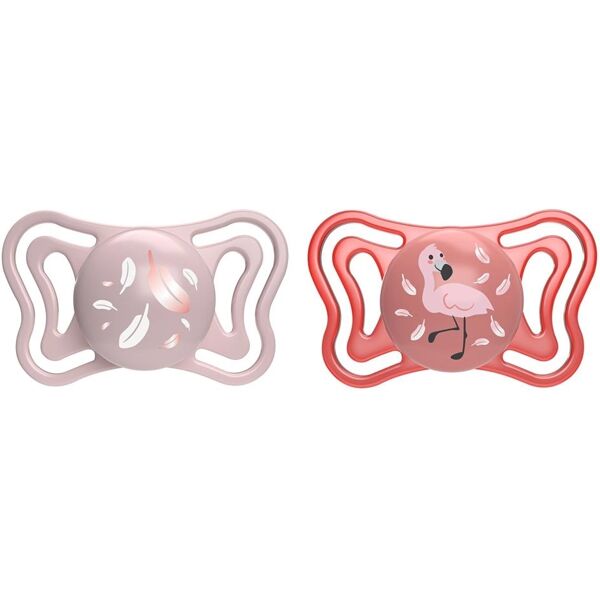 chicco physioforma - light succhietto 6-16m tettarella in silicone rosa, 2pz