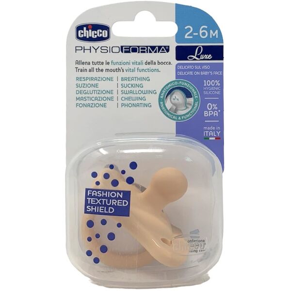 chicco physioforma - soft luxe 2-6m succhietto in silicone bimba