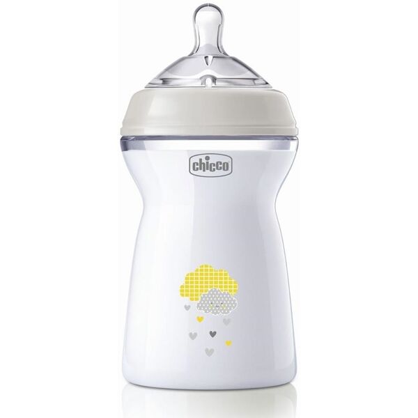 chicco natural feeling - biberon 6m+ capacità 330ml flusso veloce, 1 pezzo