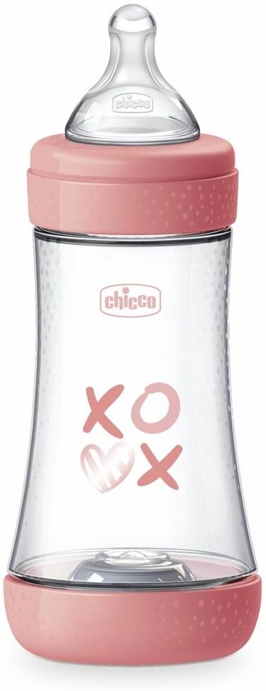 Chicco Perfect 5 - Biberon 2M+ Flusso Medio Capacità 240ml Rosa