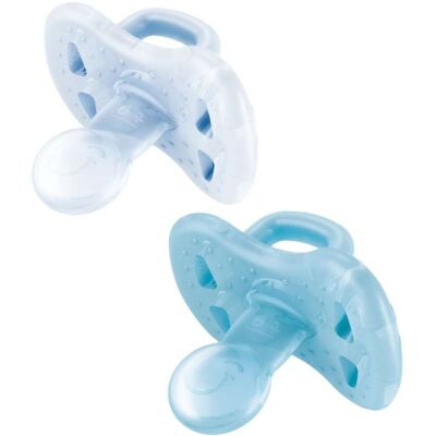 J Bimbi Joy Succhietto 100% Silicone 6 Mesi+ Trasparente Azzurro, 2 Pezzi J Bimbi Joy Succhietto 100% Silicone 6 Mesi+ Trasparente Azzurro, 2 Pezzi