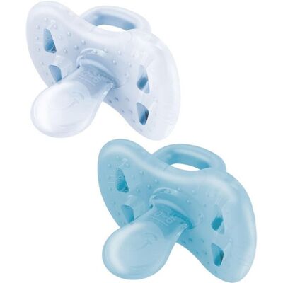 J Bimbi Joy Succhietto 100% Silicone 0-6 Mesi Trasparente Azzurro, 2 Pezzi J Bimbi Joy Succhietto 100% Silicone 0-6 Mesi Trasparente Azzurro, 2 Pezzi