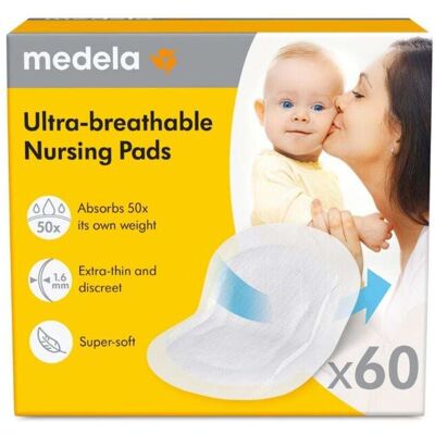 Medela Coppette Assorbilatte Ultra-traspiranti, 60 coppette Medela Coppette Assorbilatte Ultra-traspiranti, 60 coppette