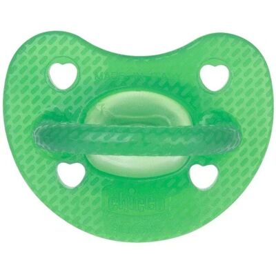 Chicco PhysioForma - Luxe Fluo Succhietto Gommotto 6-16M in Silicone Verde, 1 succhietto Chicco PhysioForma - Luxe Fluo Succhietto Gommotto 6-16M in Silicone Verde, 1 succhietto