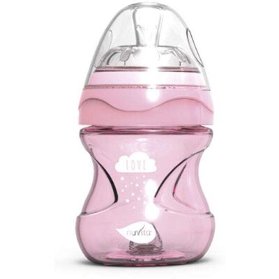 Nuvita Materno Feel - Biberon Anti-Colica con Tettarella a Flusso Lento colore Rosa, 150ml Nuvita Materno Feel - Biberon Anti-Colica con Tettarella a Flusso Lento colore Rosa, 150ml