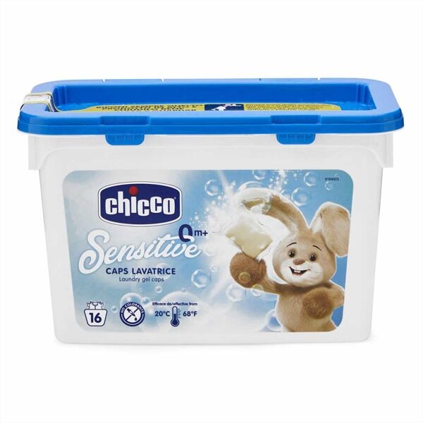 chicco sensitive - detersivo dosato lavatrice 0m+, 16 caps