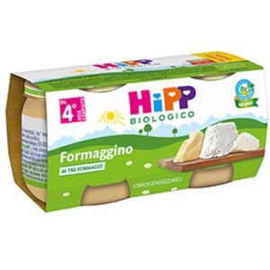 hipp omogeneizzato bio formaggino ai tre formaggi con parmigiano 4+ mesi, 2 x80g