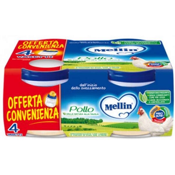 mellin omogeneizzato pollo 4 vasetti da 80 g