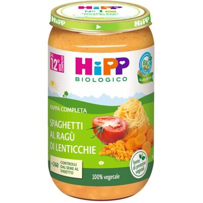 HiPP Spaghetti al Ragù di Lenticchie Pappa Completa dal 12° mese, 250g HiPP Spaghetti al Ragù di Lenticchie Pappa Completa dal 12° mese, 250g